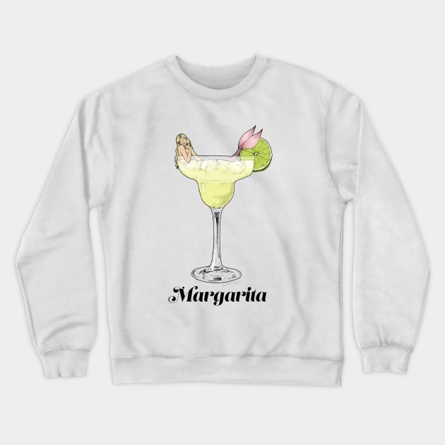 Margarita Mermaid Crewneck Sweatshirt by Elizabeth Weglein Art